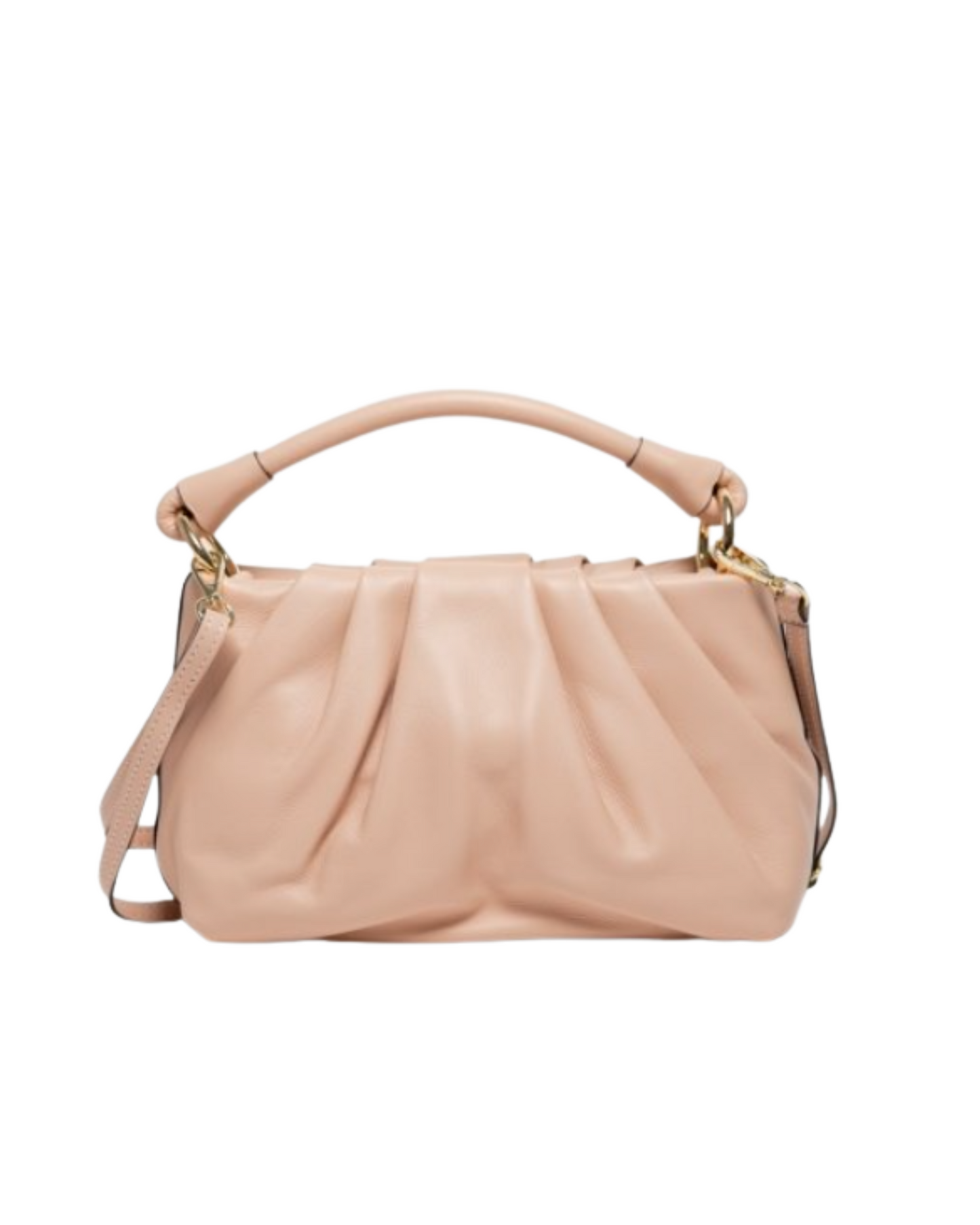 tote bag de mano de piel autentica y de calidad color rosa bebe. correa para bandolera