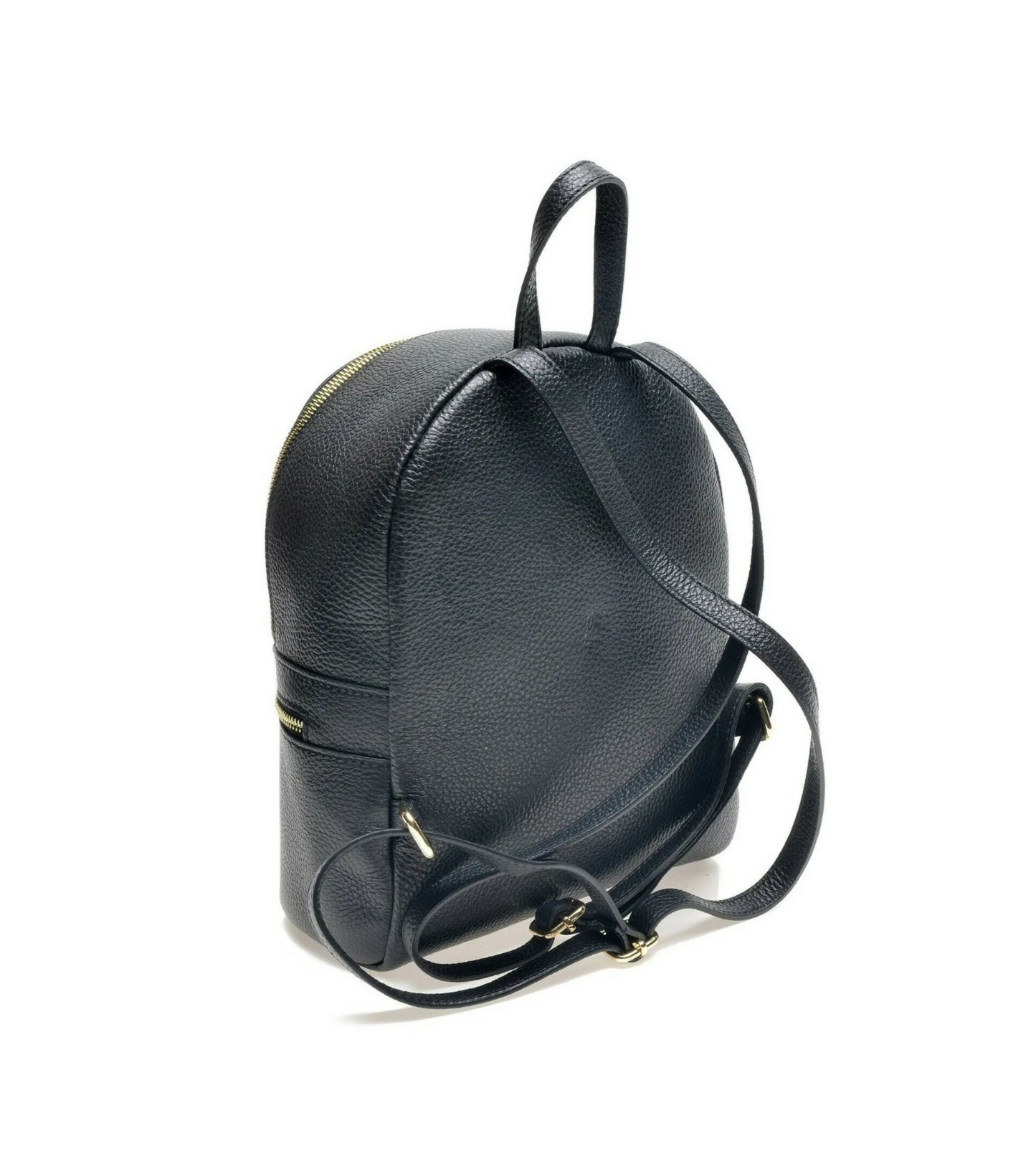 trasero mochila de piel mini color negro con asas ajustables. estilo elegante y comodo