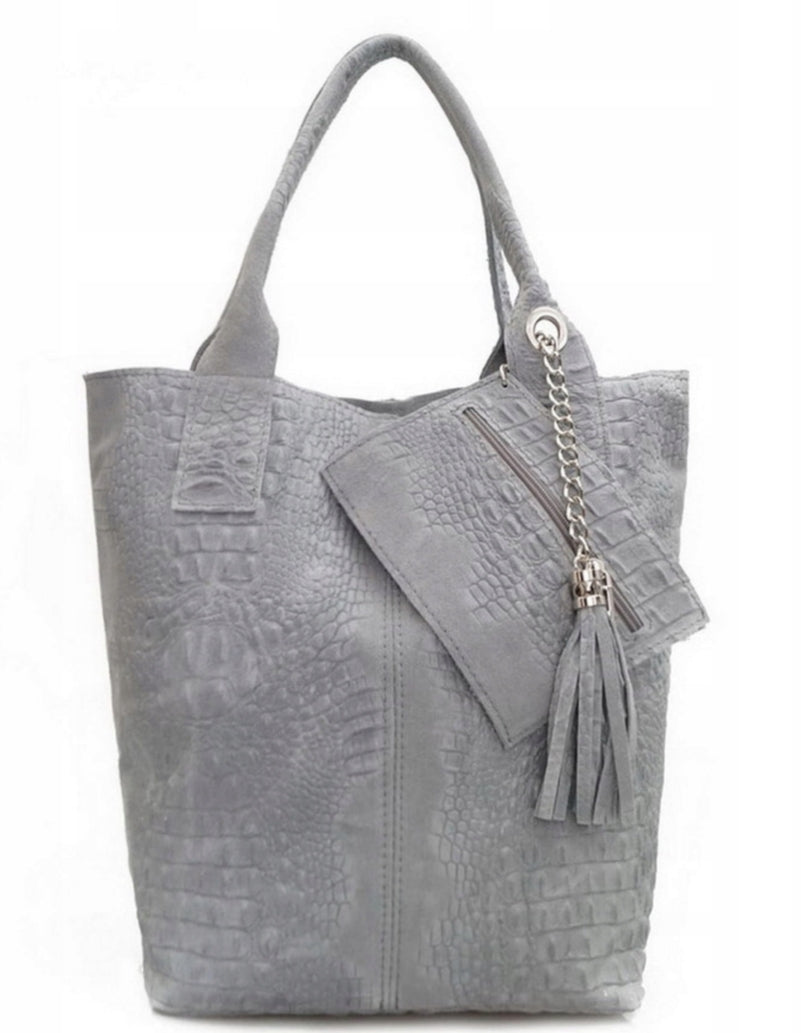 Bolso de mano con asas piel autentica