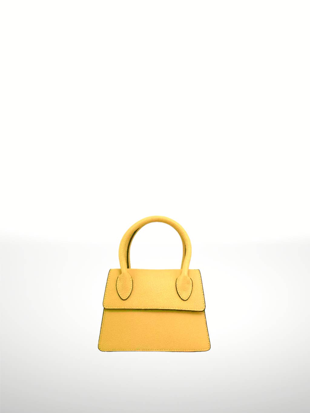 Bolso de cuero italiano amarillo para mujer, elegante con asas rígidas y acabado sofisticado. Compra bolsos de piel