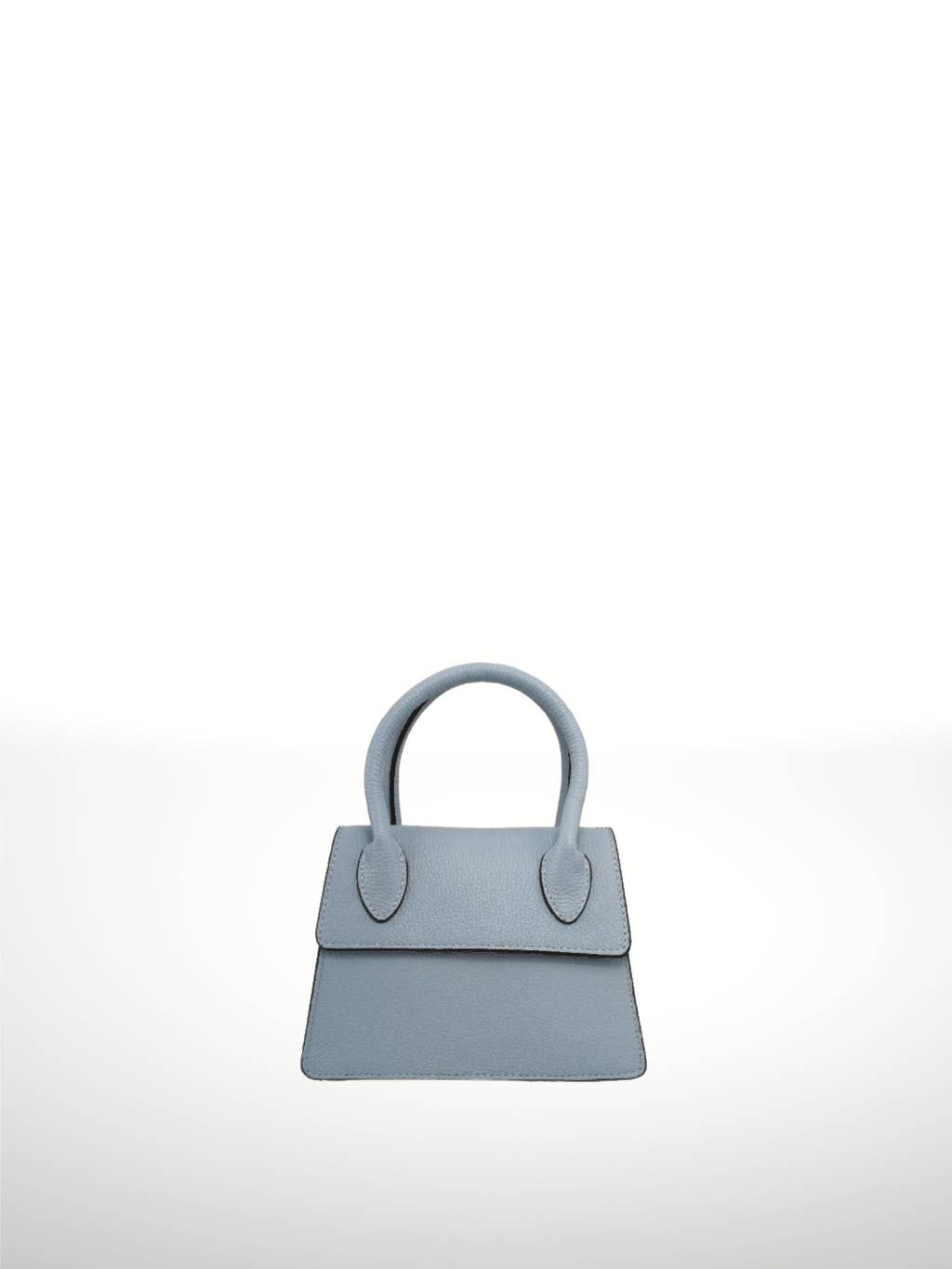 Bolso de cuero italiano azul para mujer, elegante con asas rígidas y acabado sofisticado. Compra bolsos de piel online