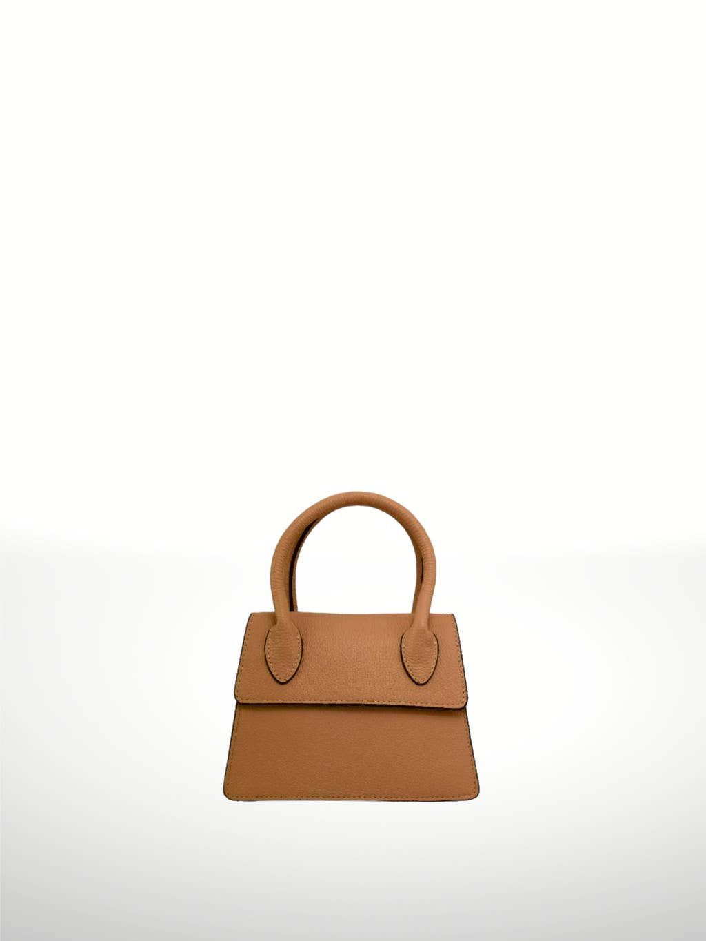 Bolso de cuero italiano marron para mujer, elegante con asas rígidas y acabado sofisticado. Compra bolsos online