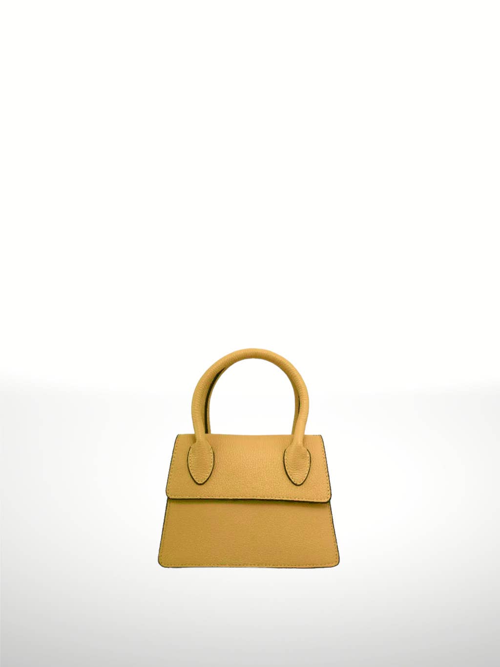 Bolso de cuero italiano amarillo mostaza para mujer, elegante con asas rígidas y acabado sofisticado. Compra bolsos.