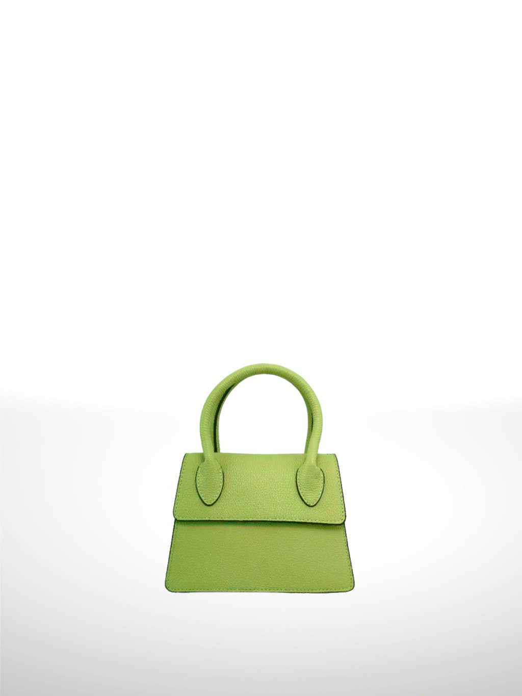 Bolso de cuero italiano verde para mujer, elegante con asas rígidas y acabado sofisticado. Compra bolsos de piel online