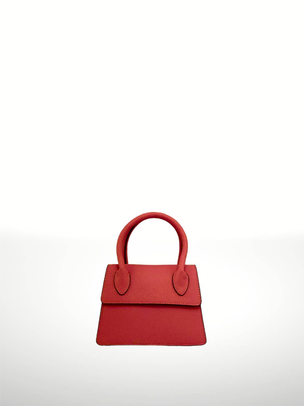 Bolso de mano de piel autentica. bolso rojo